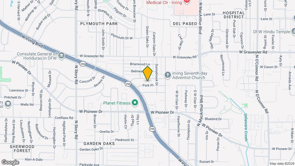 1601 Park Pl Map and Location Details