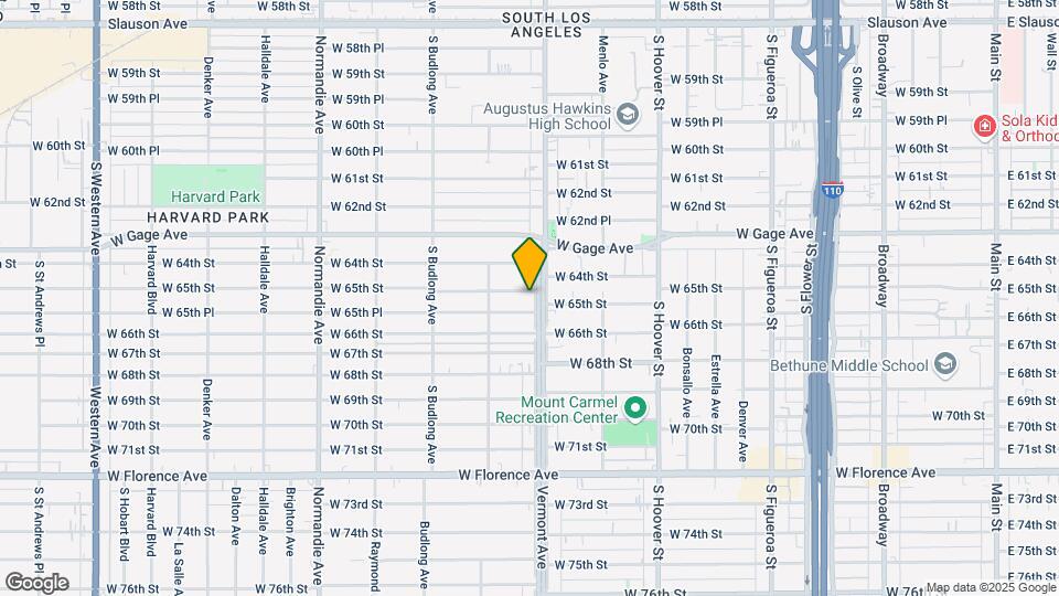 6505 S Vermont Ave Map and Location Details