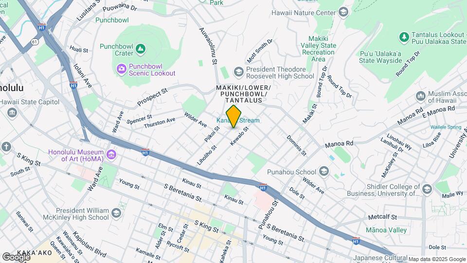 1623 Liholiho St Mapa y Detalles de la Ubicación