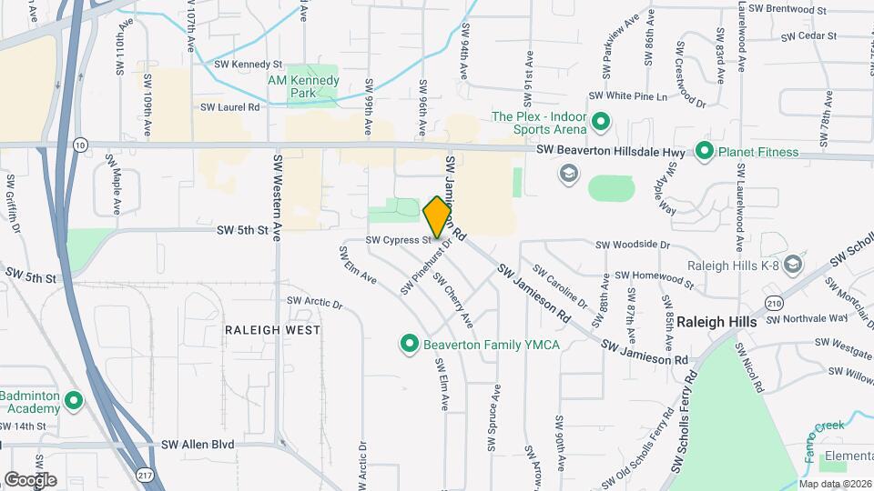 9520 SW Cypress St Map and Location Details