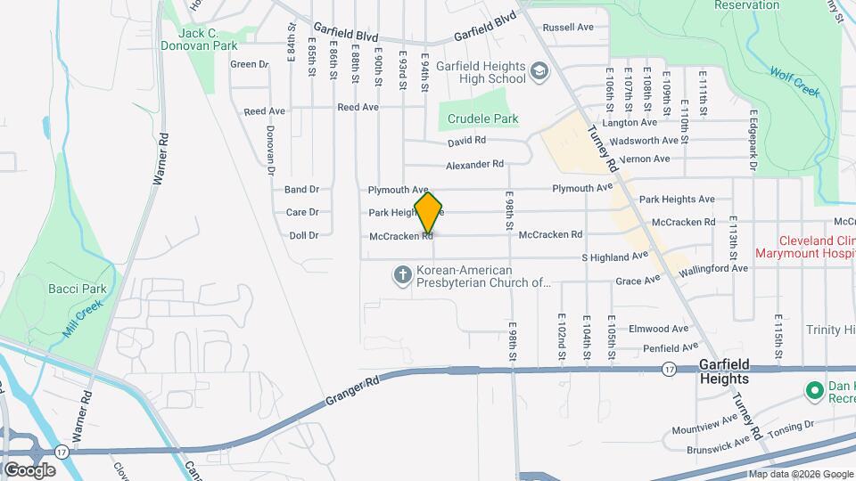 9334 McCracken Rd Map and Location Details