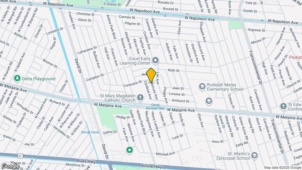 1208 Mercury Ave Map and Location Details