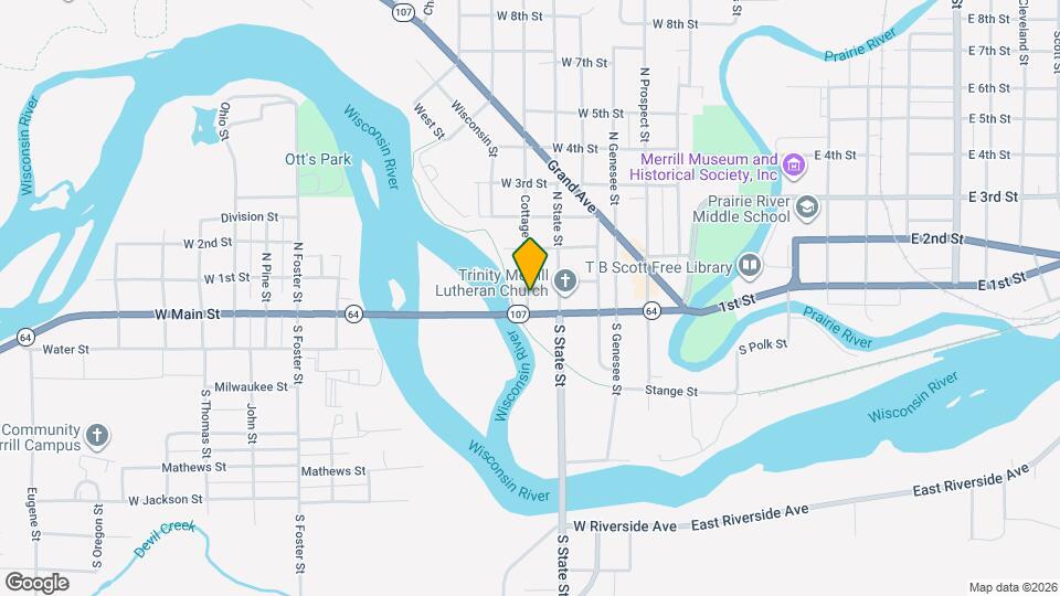 107 Cottage St Map and Location Details