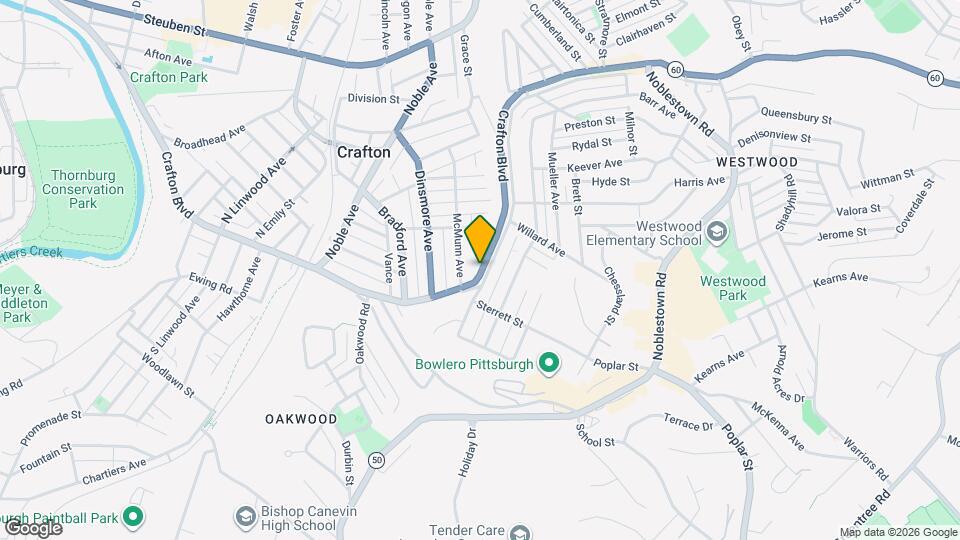 1668 Crafton Blvd Map and Location Details