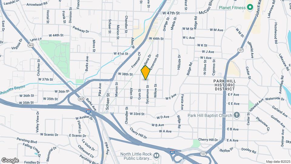 3703 Sycamore St-Unit -1 Map and Location Details