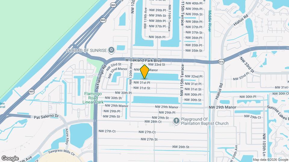 11921 NW 31st Pl Map and Location Details