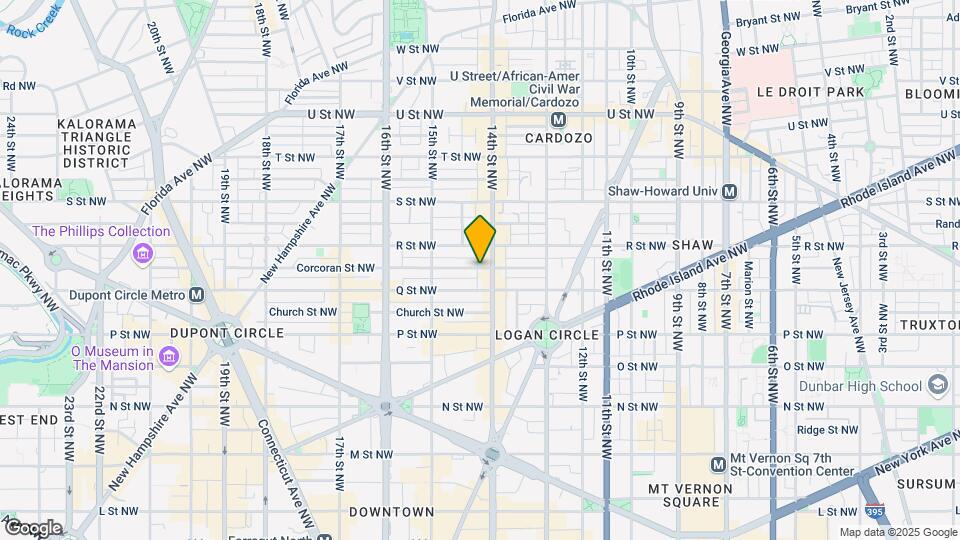 1406 Corcoran St NW Map and Location Details