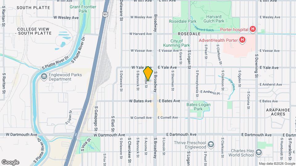 2798 S Acoma St Map and Location Details