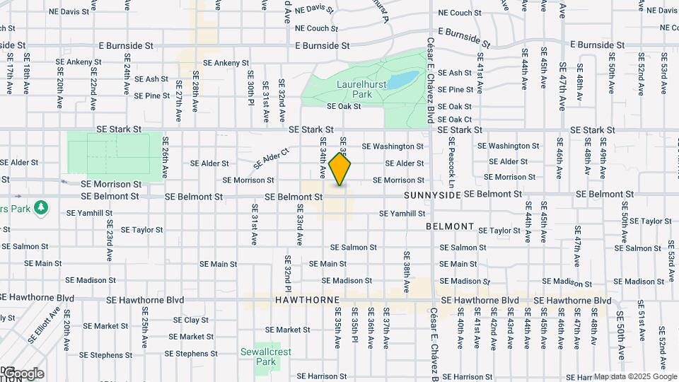 3433 SE Belmont St Map and Location Details