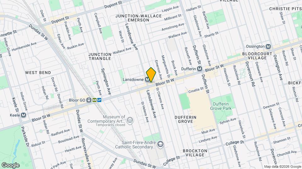 1298 Bloor St W Map and Location Details