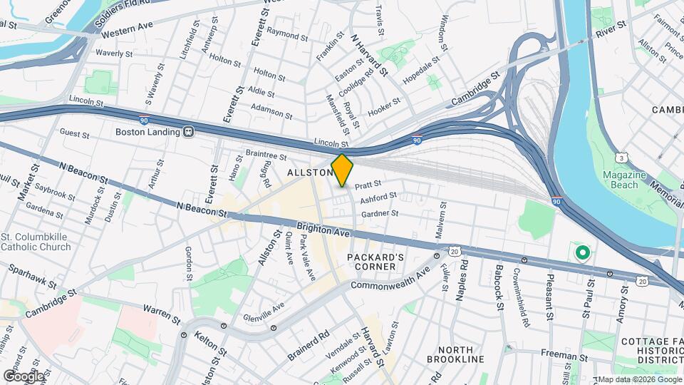 22 Farrington Ave, Unit F Map and Location Details