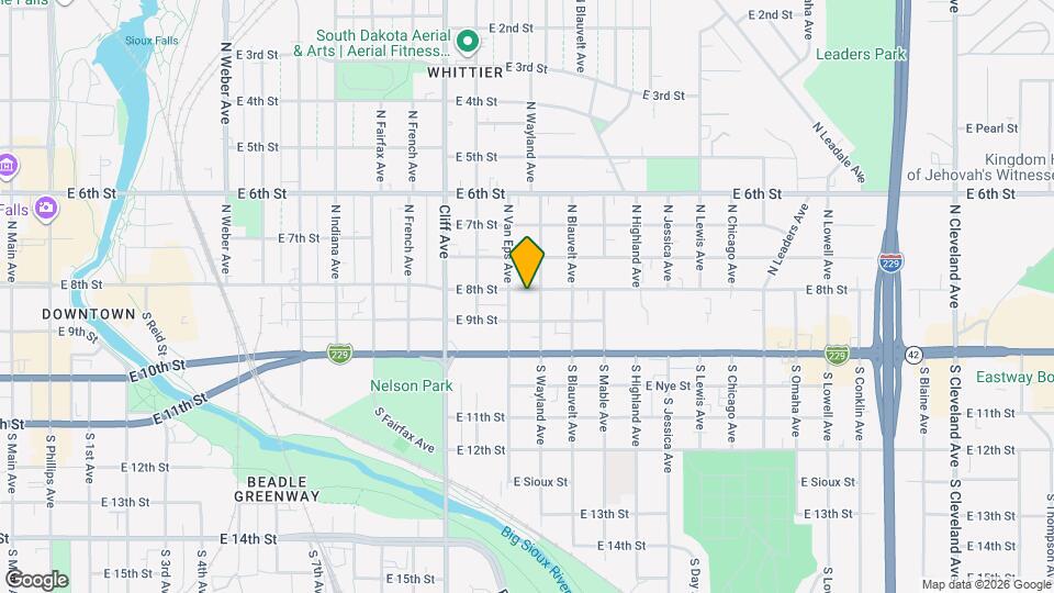 1405 E 8th St Map and Location Details