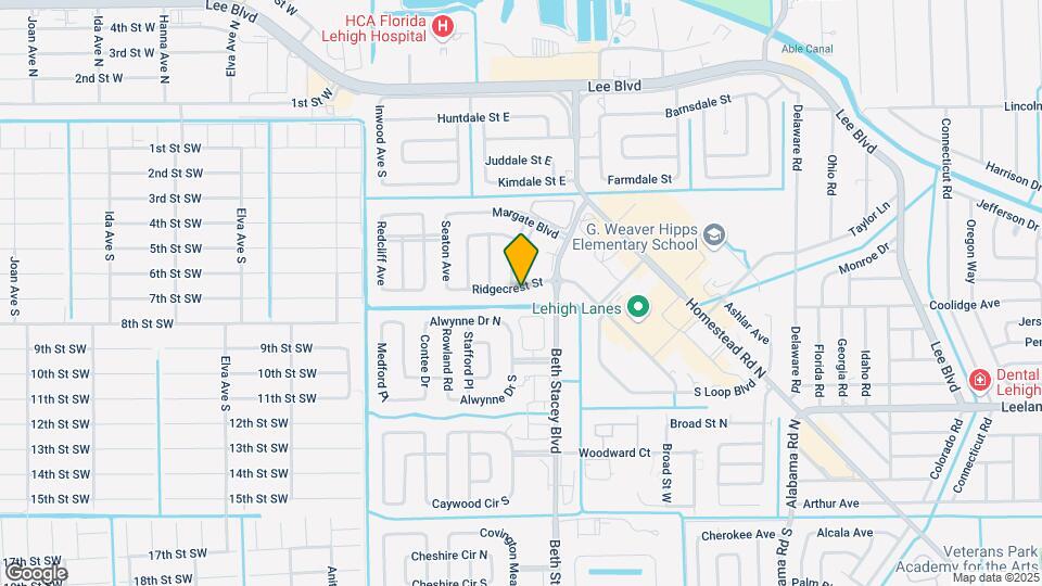 1614 Ridgecrest St Mapa y Detalles de la Ubicación