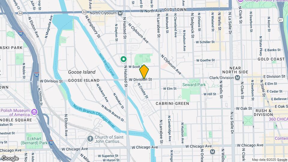 625 W Division St Map and Location Details