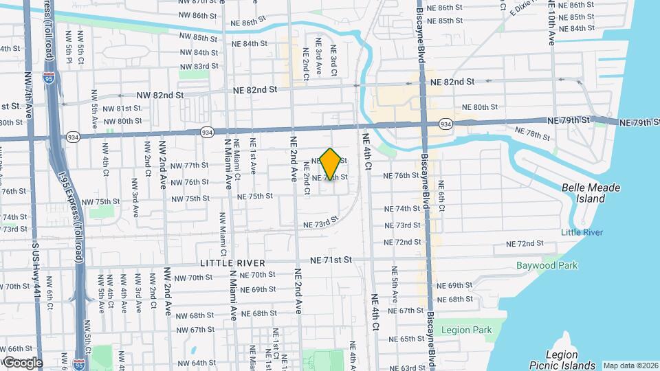 7528 NE 3rd Ct Map and Location Details