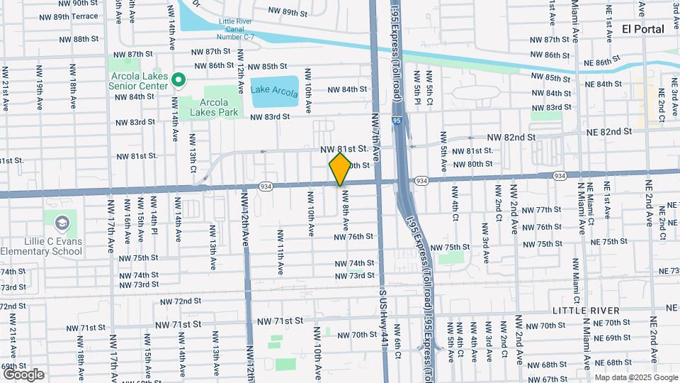 7802 NW 8th Ave Map and Location Details