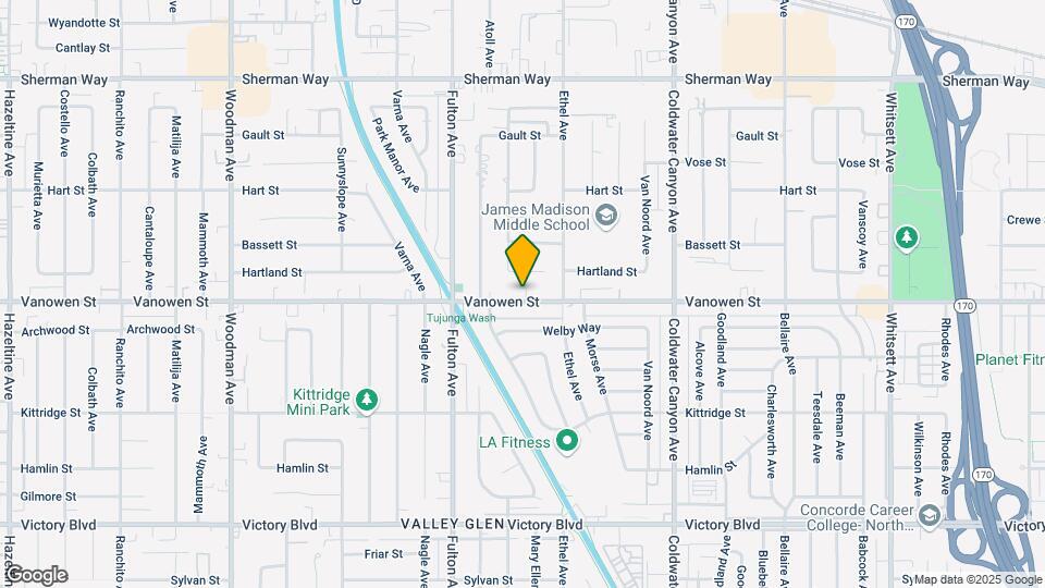 13147 Vanowen St Map and Location Details