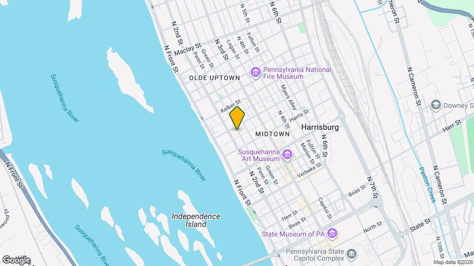 1624 Penn St Map and Location Details