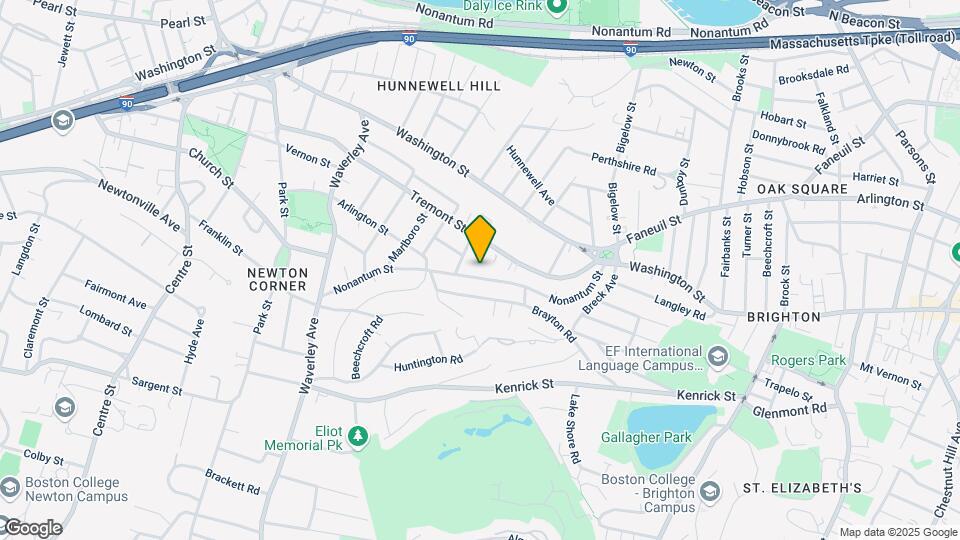 127 Nonantum St, Unit 2 Map and Location Details