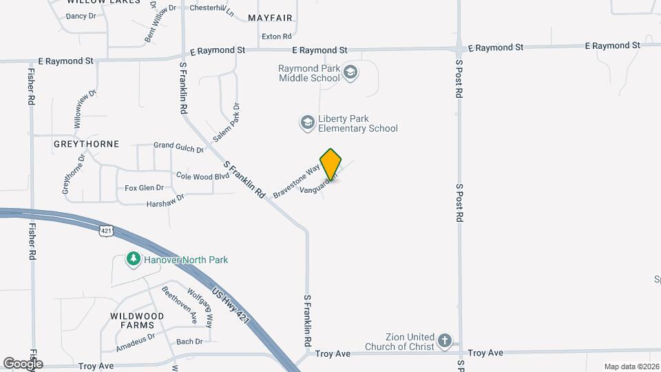 8513 Vanguard Ln Map and Location Details