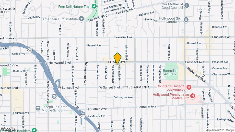 1643 N Kingsley Dr Mapa y Detalles de la Ubicación
