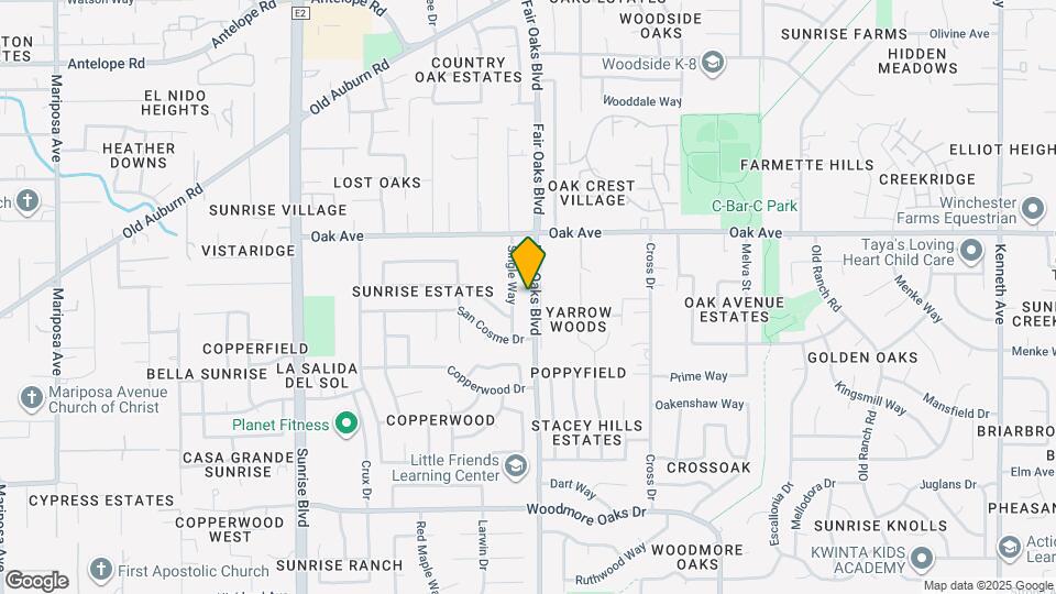 13621 Fair Oaks Blvd Map and Location Details