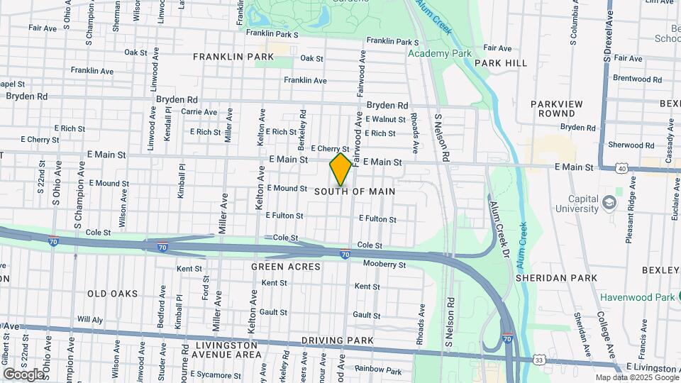 1687 E Mound St Map and Location Details