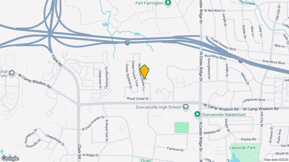 6828 Mountain Cedar Ln Map and Location Details