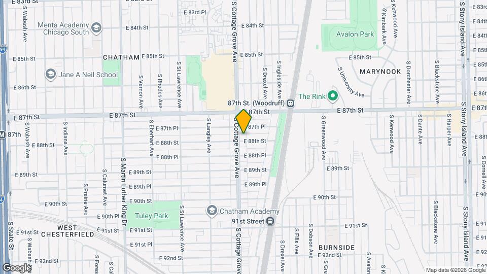 8755 S Cottage Grove Ave, Unit Unit 1F Map and Location Details