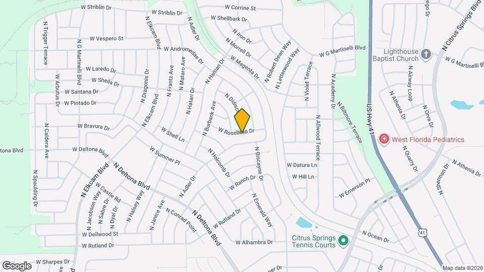 1924 W Roseboro Dr Mapa y Detalles de la Ubicación