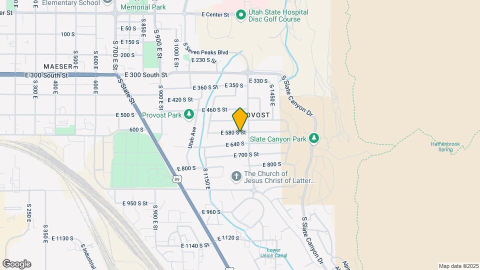1314 E 580 S St Map and Location Details