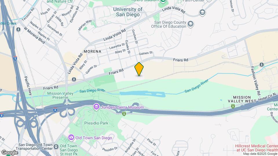 5895 Friars Rd, Unit Shari Map and Location Details