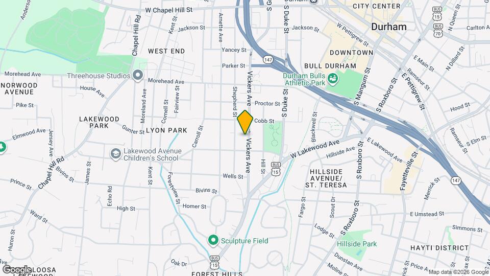 1212 Vickers Ave Map and Location Details