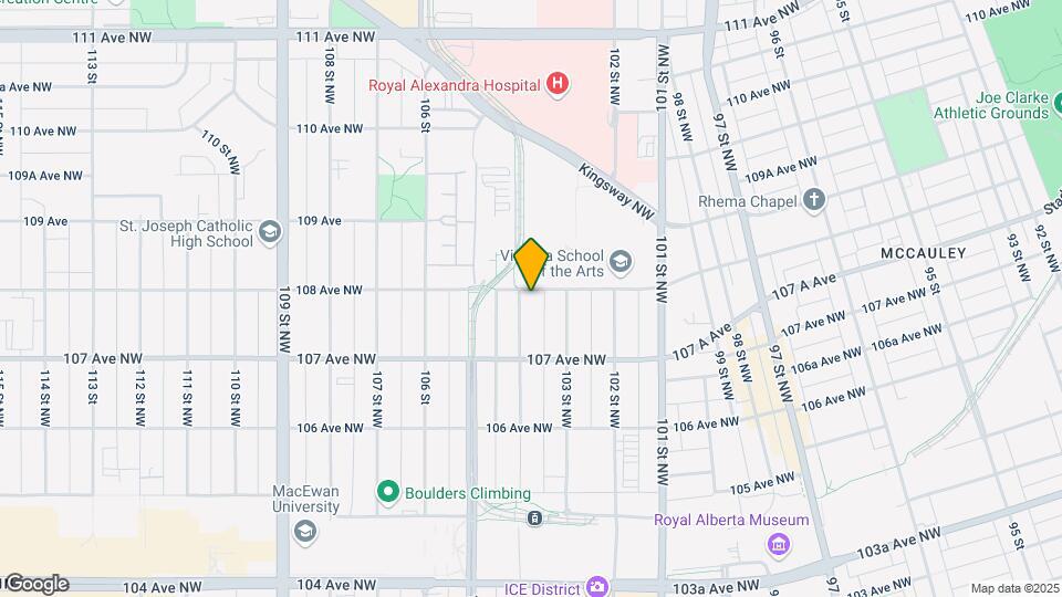 10747 104 St NW Map and Location Details
