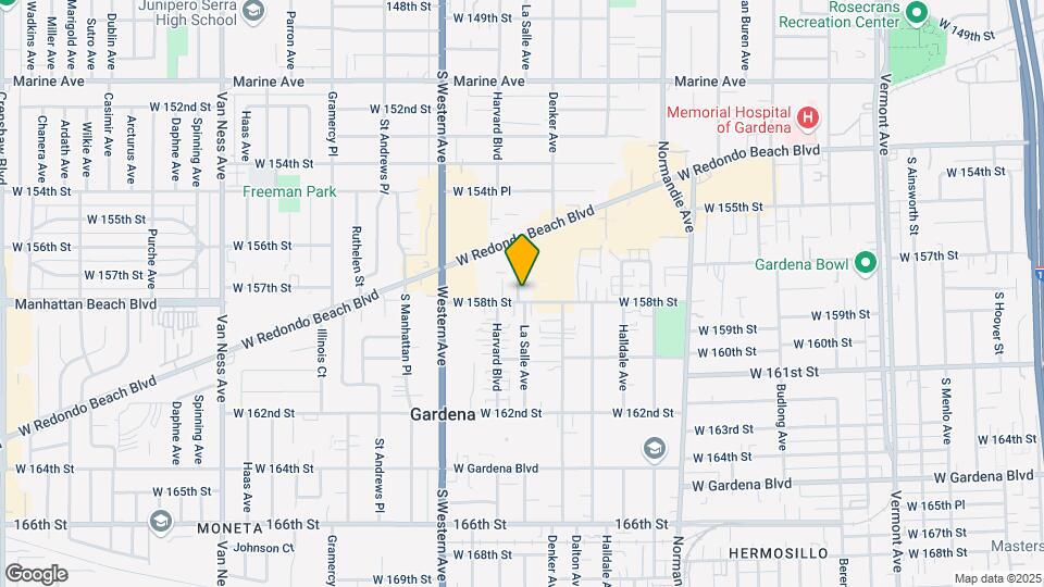 1637 W 158th St Mapa y Detalles de la Ubicación