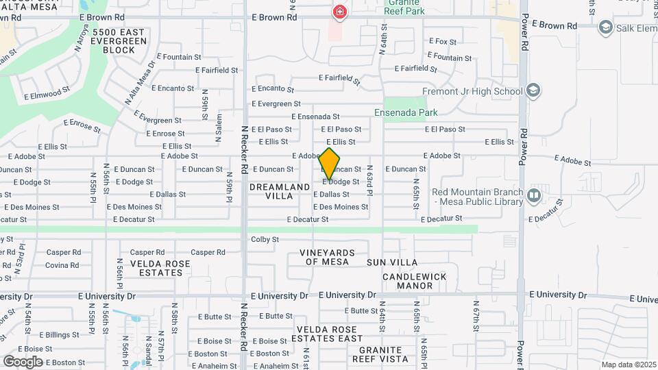 6233 E Dodge St Mapa y Detalles de la Ubicación