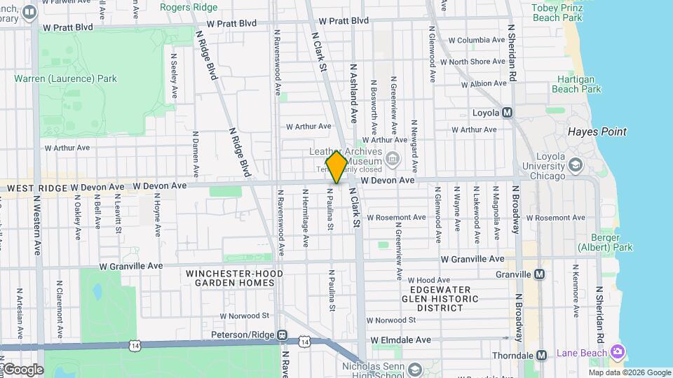 6373 N Paulina St Map and Location Details
