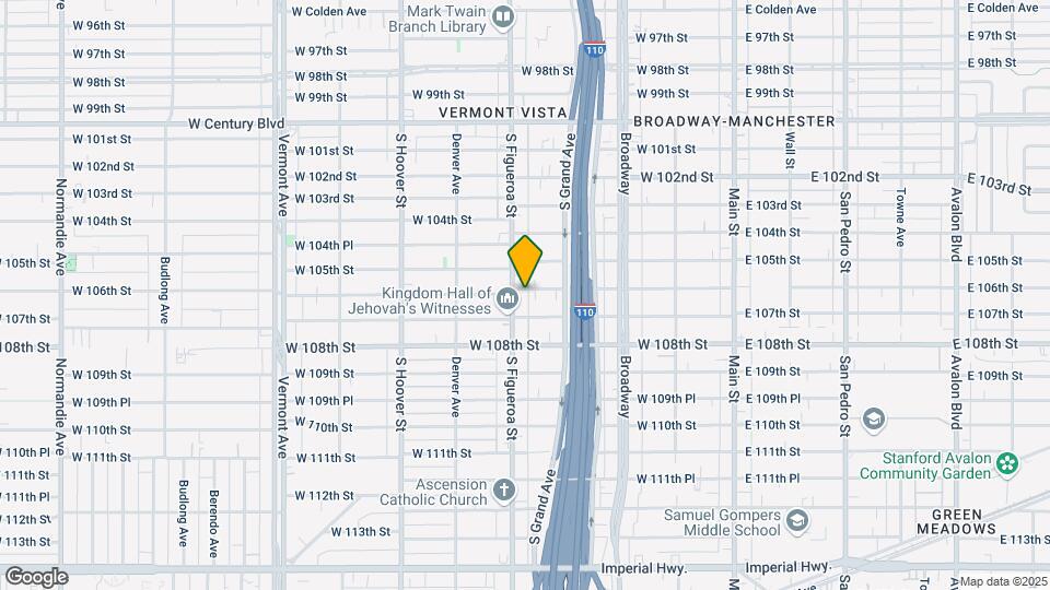 448 W 106th St Mapa y Detalles de la Ubicación