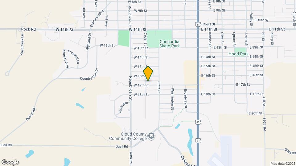 1623 Cedar St Map and Location Details