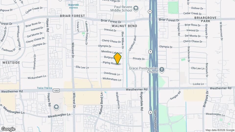 10615 Piping Rock Ln Map and Location Details