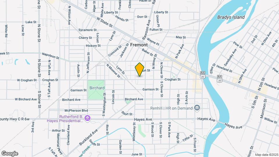 914 Croghan St-Unit -Front Map and Location Details