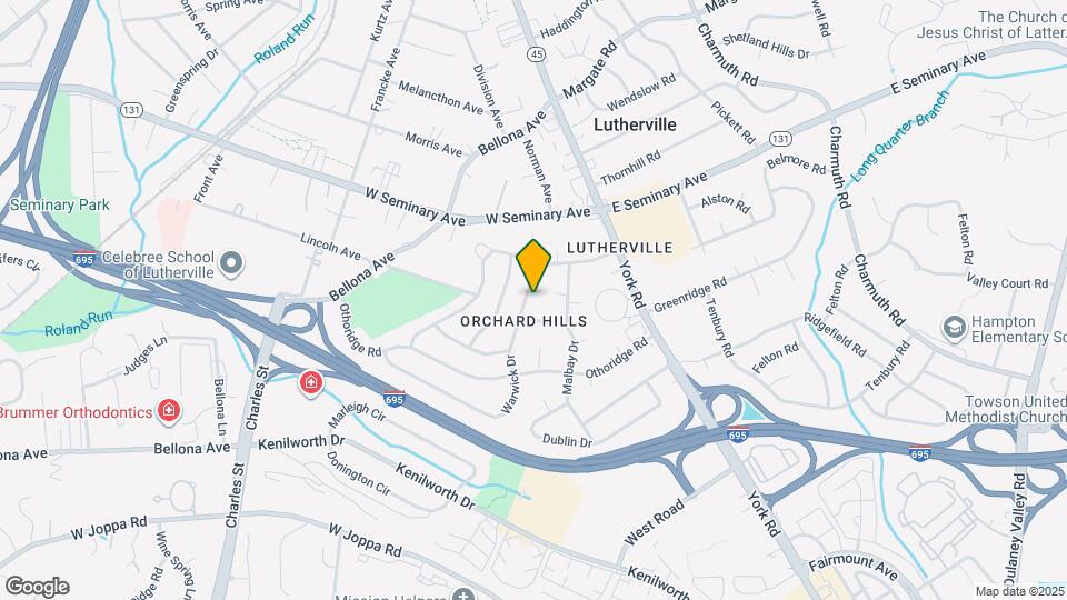 1321 Warwick Dr Map and Location Details