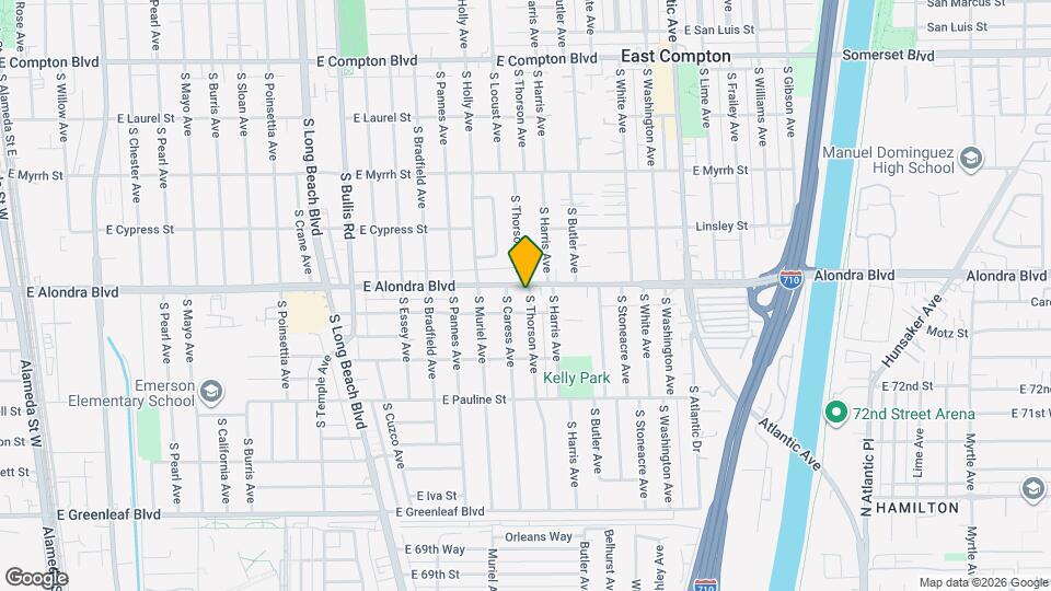 4020 E Alondra Blvd Mapa y Detalles de la Ubicación