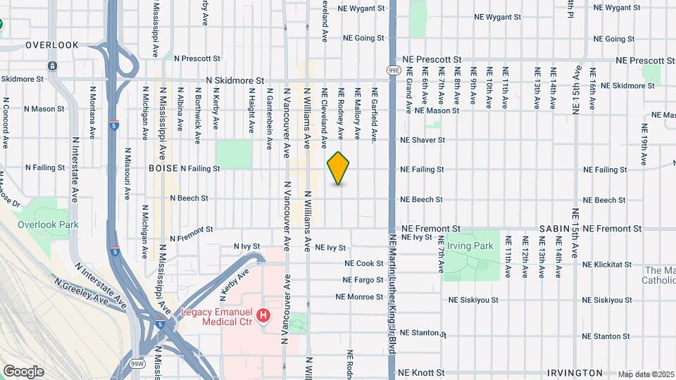 3717 NE Rodney Ave Map and Location Details