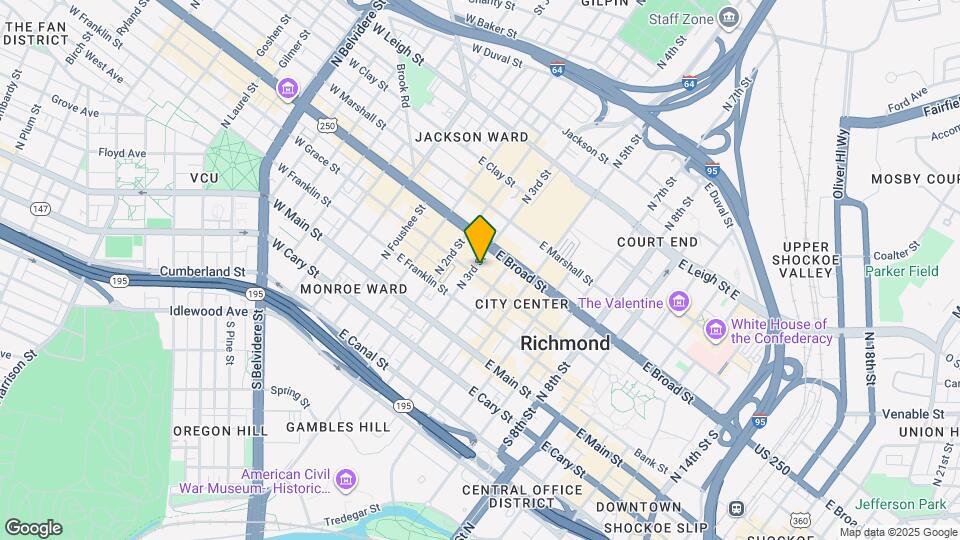 302 E Grace St, Unit 202 Map and Location Details