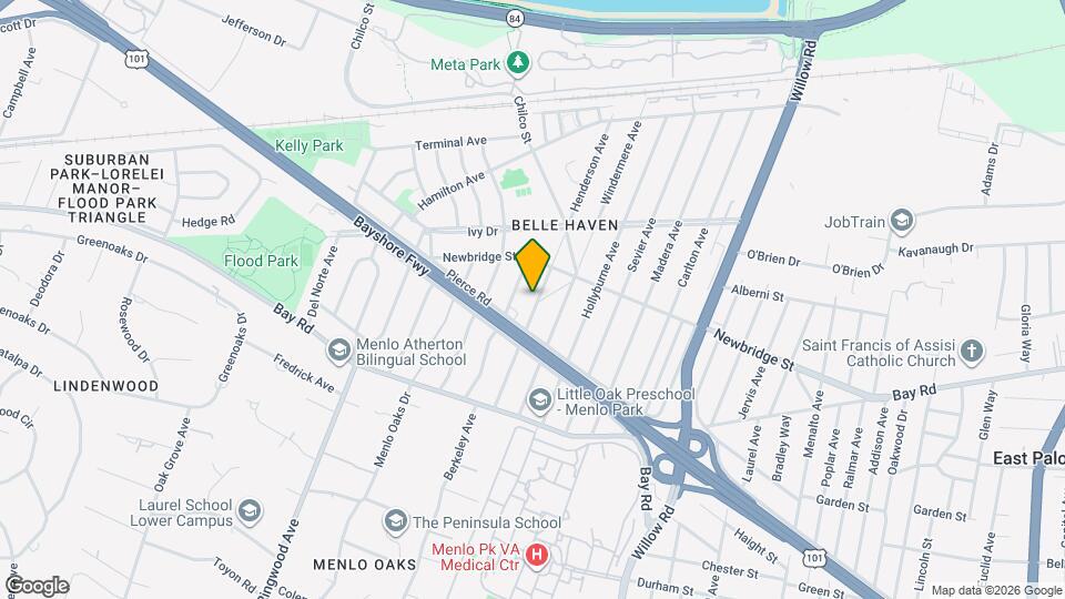 1125 Henderson Ave Map and Location Details