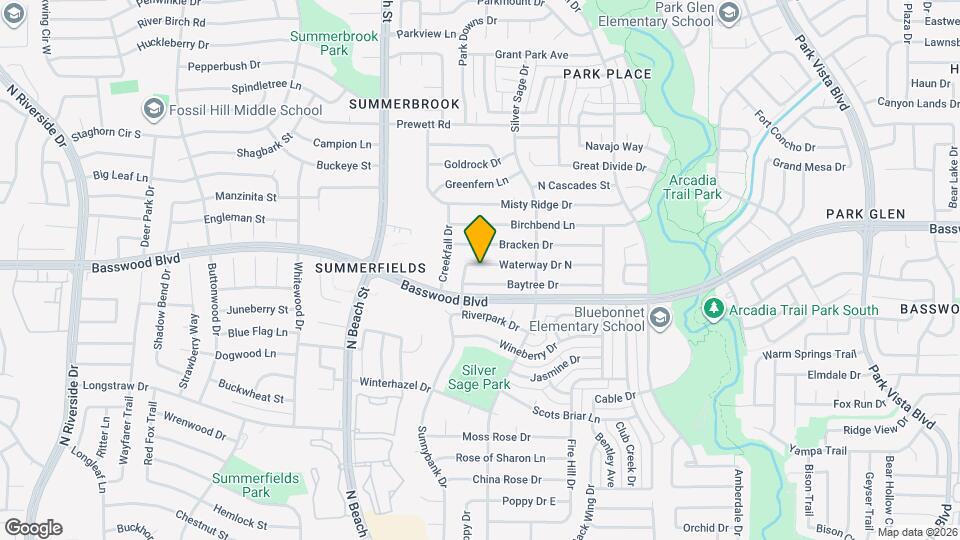 4612 Waterway Dr N Map and Location Details