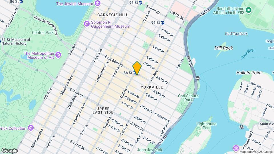 306 E 86th St Map and Location Details