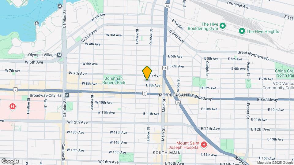 75 E 8th Ave Map and Location Details