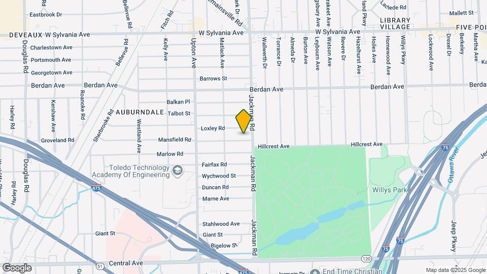 1716 Mansfield Rd Map and Location Details